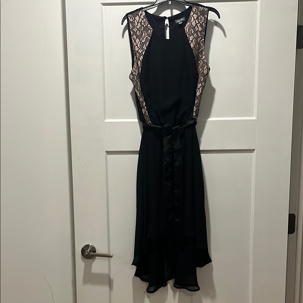 Lily Rose Black Halter Midi Sundress Cocktail